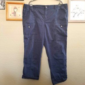 Sonoma Navy Cargo Capris - Size 20w